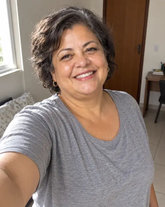 Selfie comum da mesma mulher