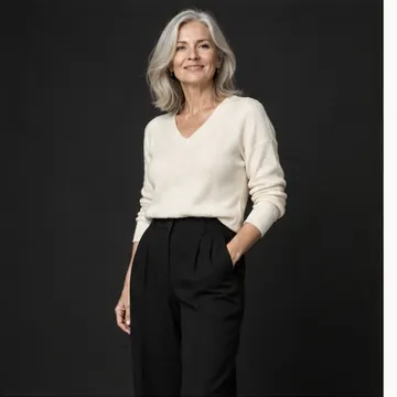 Ensaio feminino elegante em fundo escuro